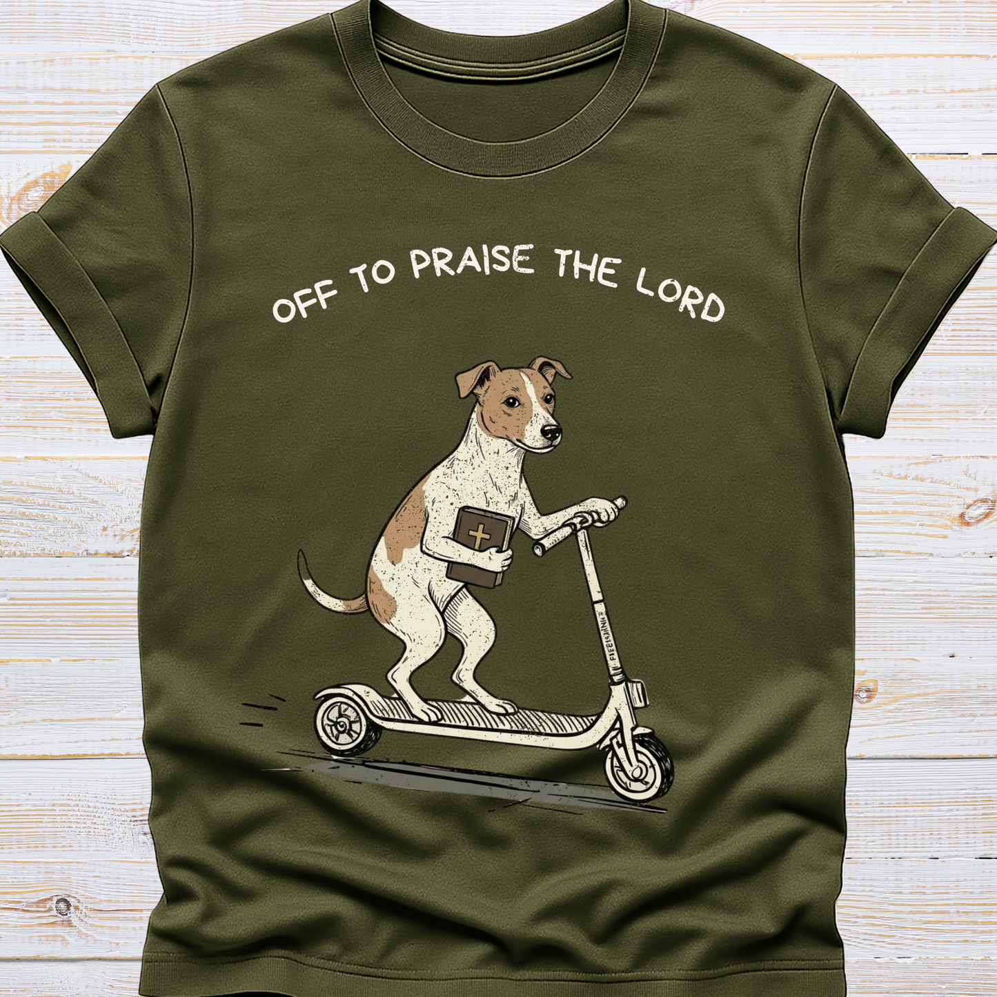 Off to Praise the Lord - Dog Tee